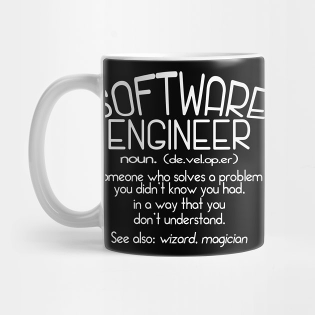 Funny Software Engineer Definition For Geeks and Nerds by teweshirt